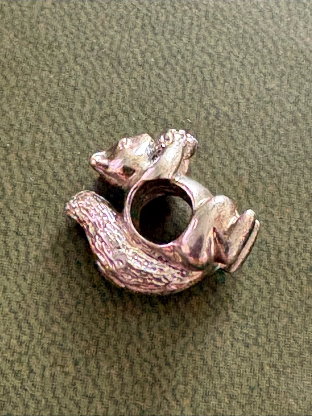 Authentic Retired PANDORA Sterling Silver Cute Squirrel Charm Bead - Picture 8 of 9